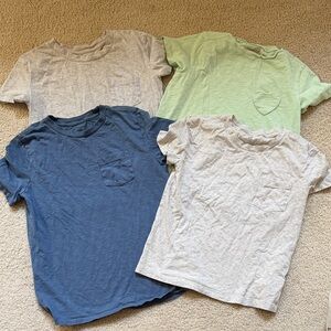 Lot of 4 GAP /CREWCUTS Kids' Short Sleeve Tees - Blue, Green, Gray size L(10)